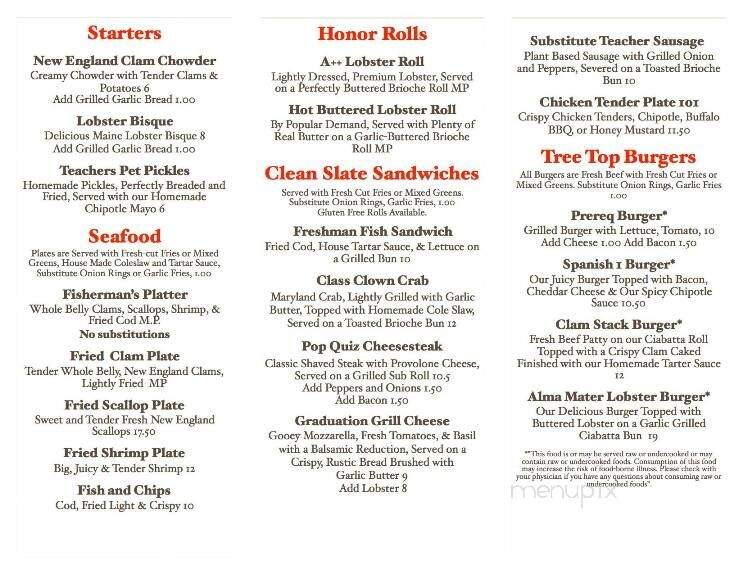 Little Red Schoolhouse - Campton, NH menu_pic