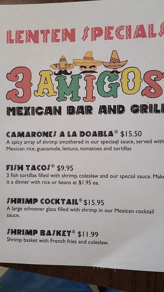 3 Amigos - Marathon City, WI menu_pic