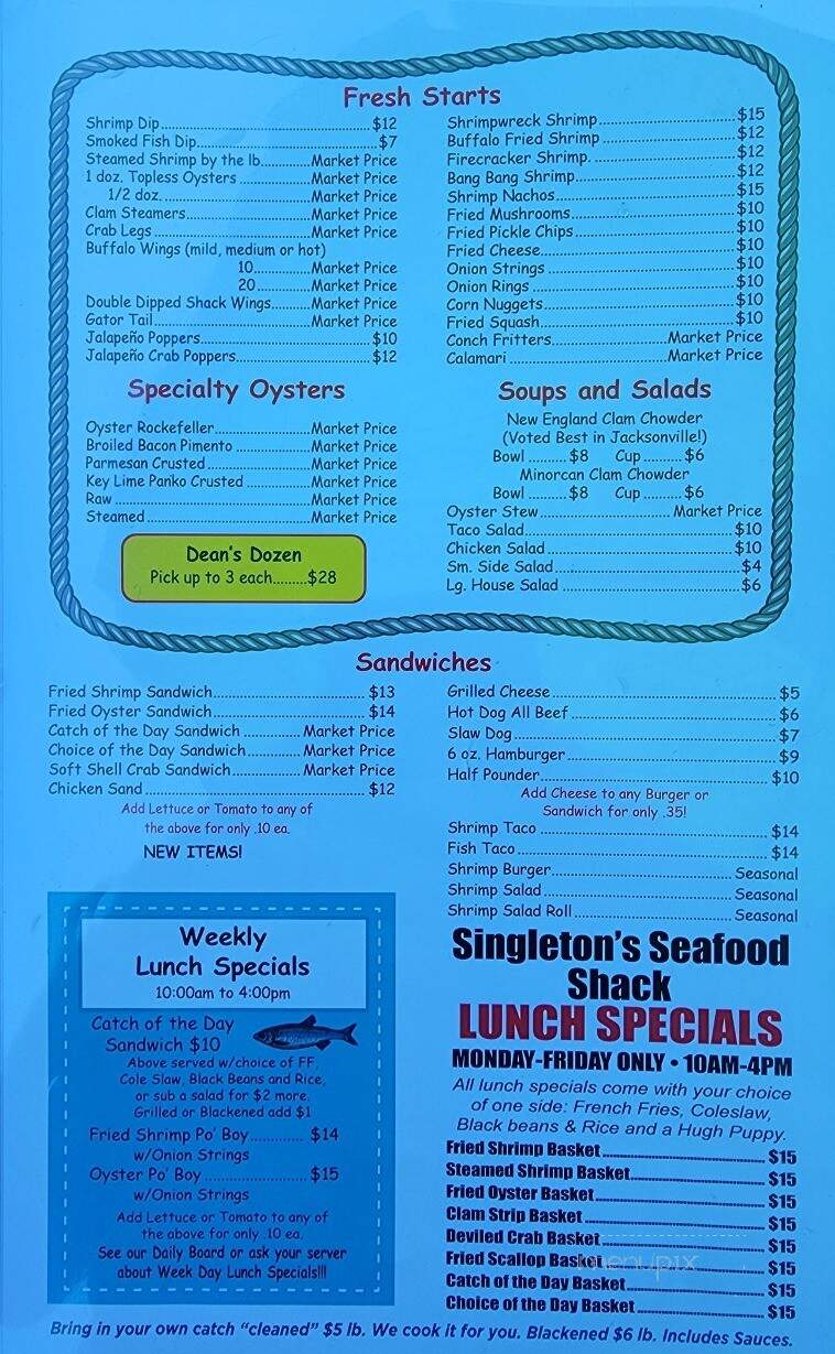 Singleton's Seafood Shack - Atlantic Beach, FL