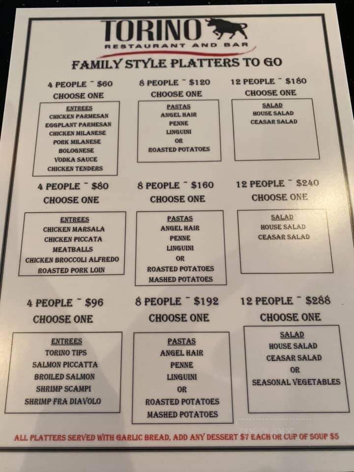 Torino Restaurant and Bar - Hyannis, MA menu_pic