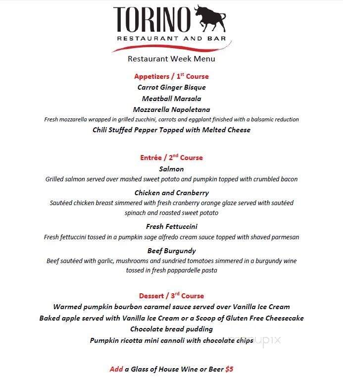 Torino Restaurant and Bar - Hyannis, MA menu_pic