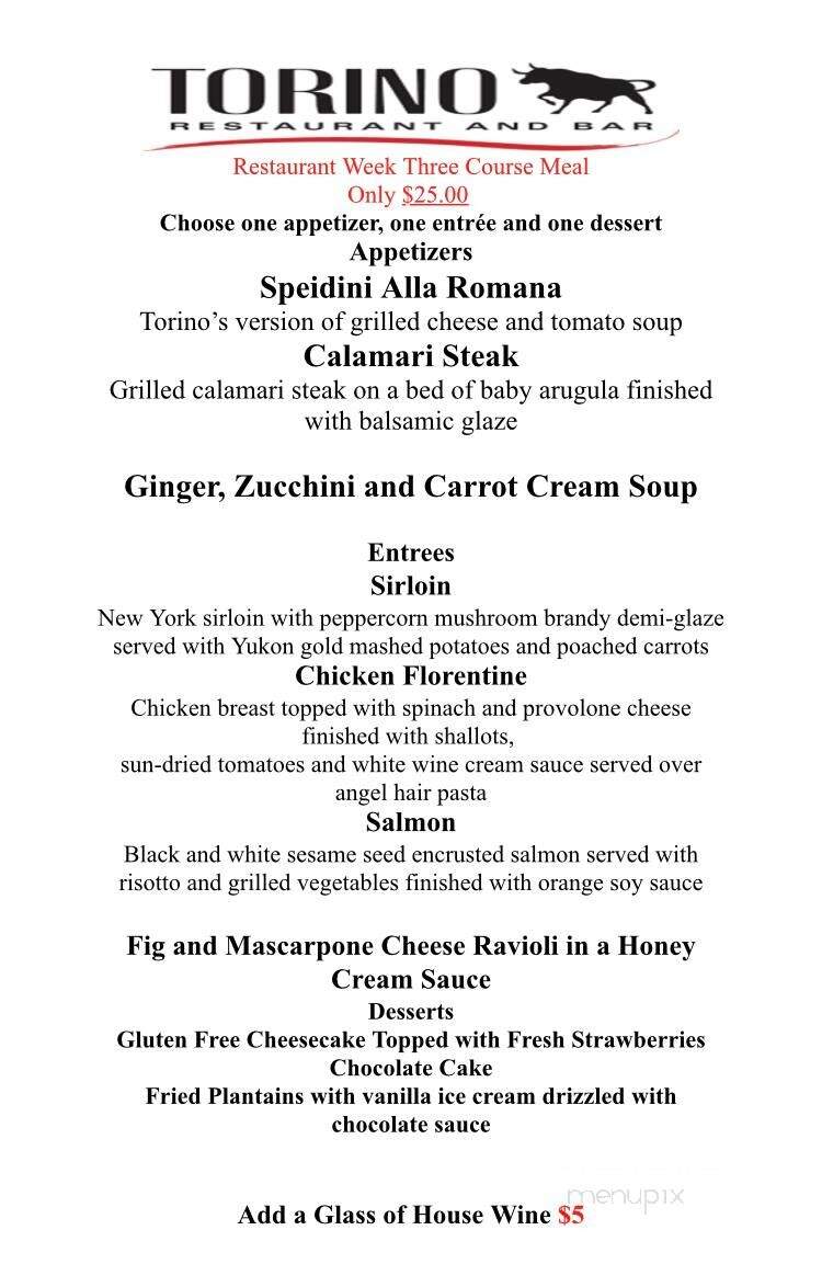 Torino Restaurant and Bar - Hyannis, MA menu_pic