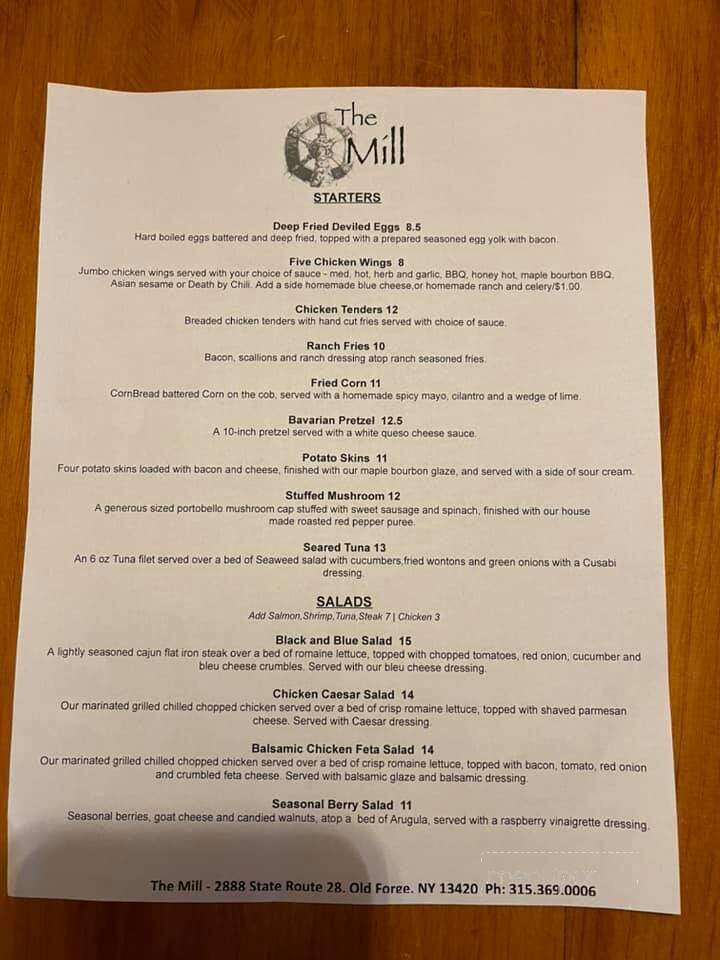 Old Mill Restaurant - Old Forge, NY
