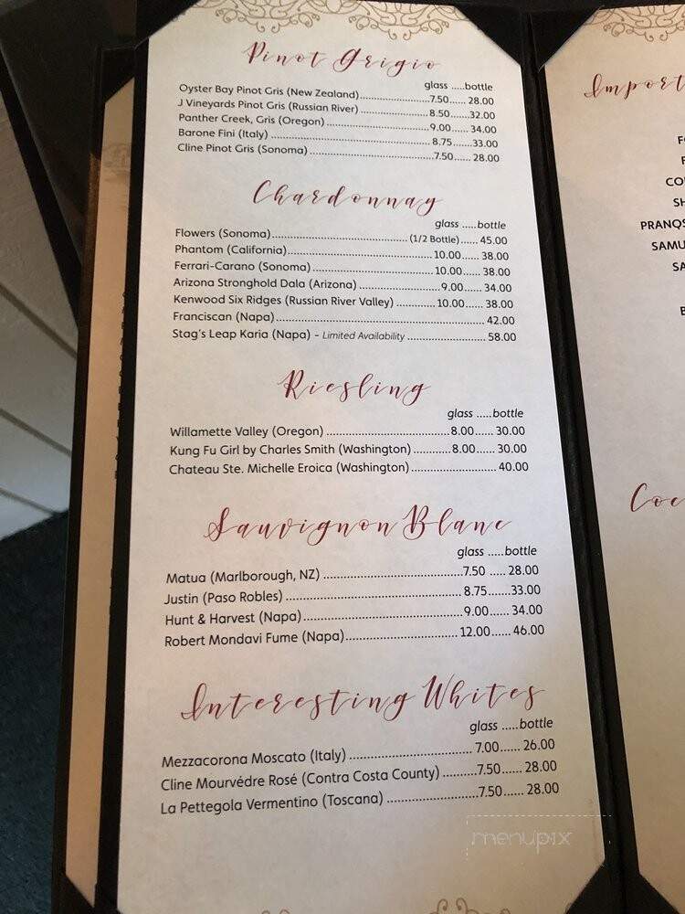 Pasta House Co - Pinetop, AZ menu_pic