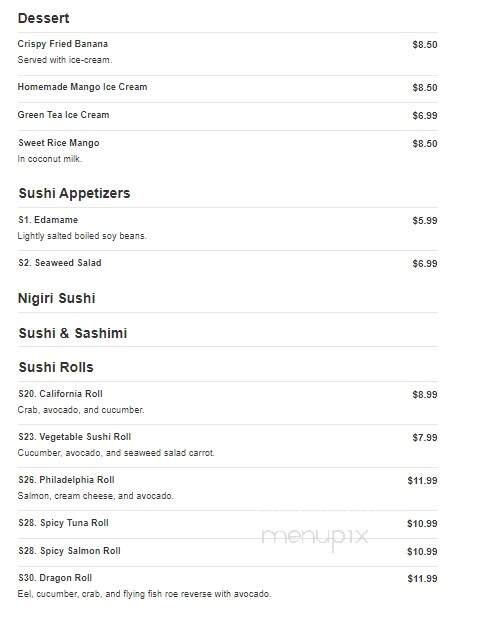 Lemongrass Thai Restaurant - Winterville, NC menu_pic