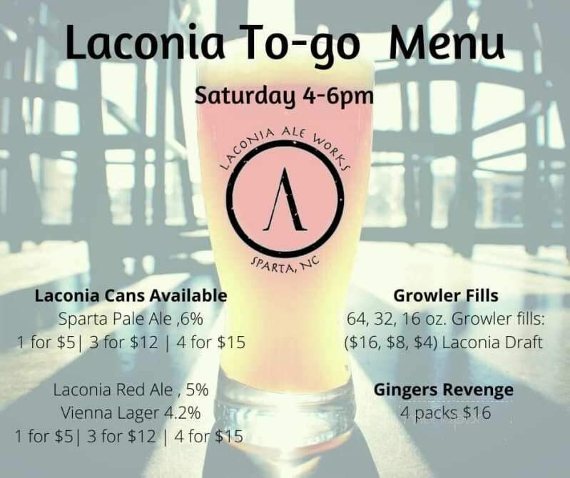 Laconia Ale Works - Sparta, NC menu_pic