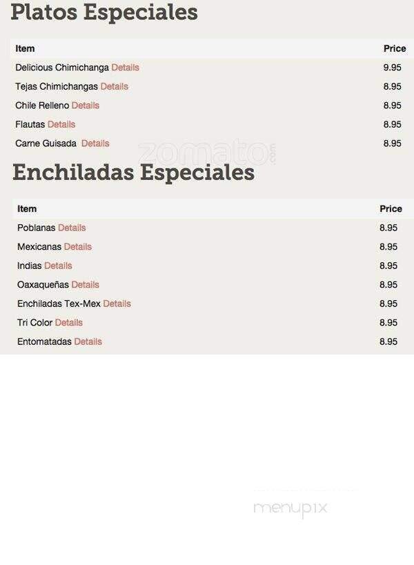 El Centro Mexican Restaurant - Rowlett, TX menu_pic