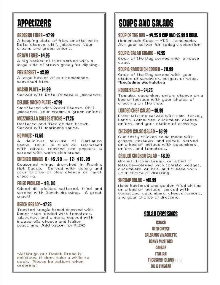 Government Street Grocery - Ocean Springs, MS menu_pic