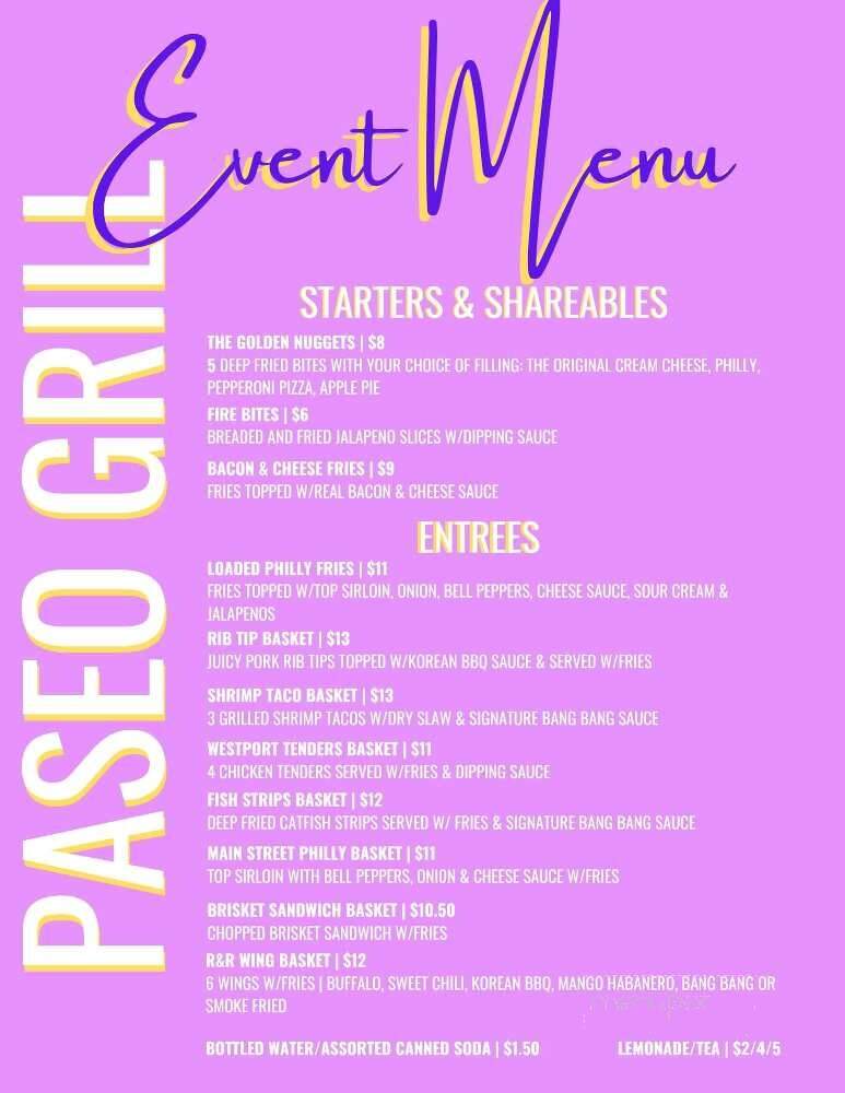 R & R Paseo Grill - Kansas City, KS menu_pic