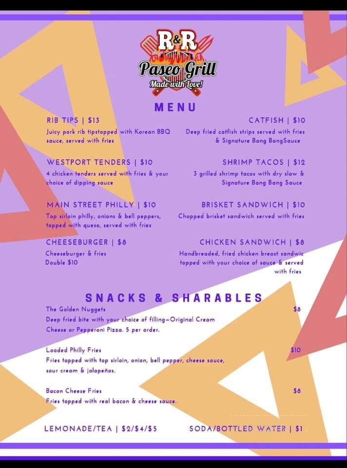R & R Paseo Grill - Kansas City, KS menu_pic