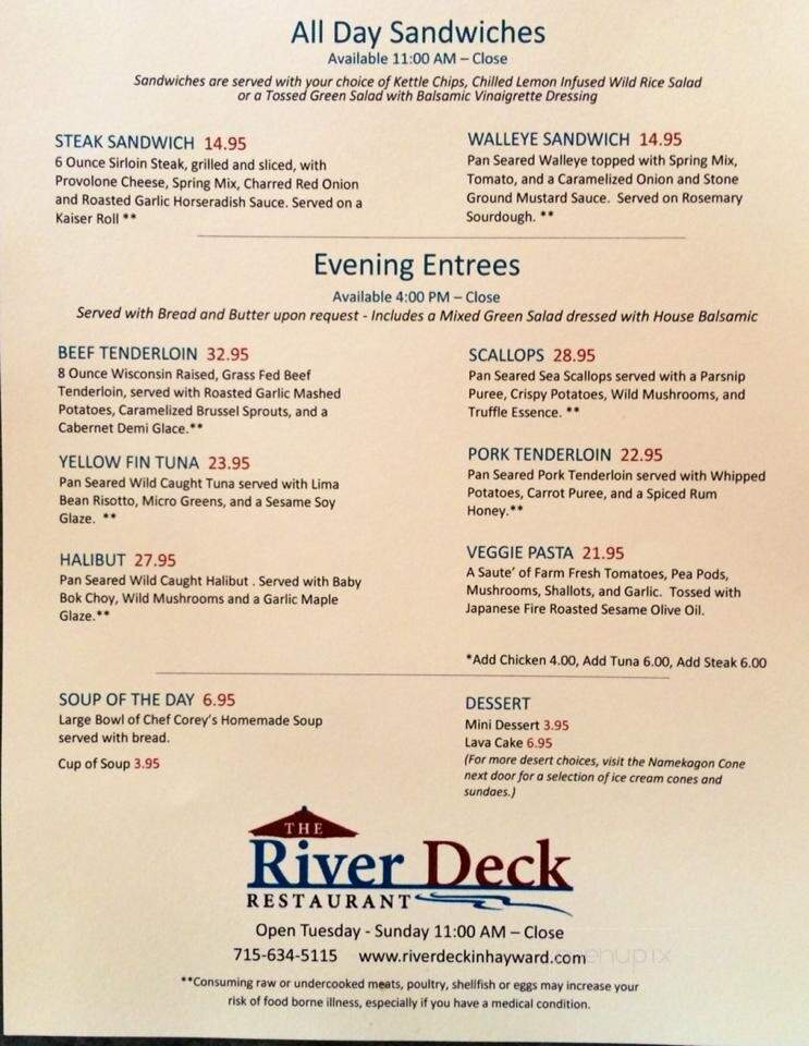 River Deck Restaurant - Hayward, WI