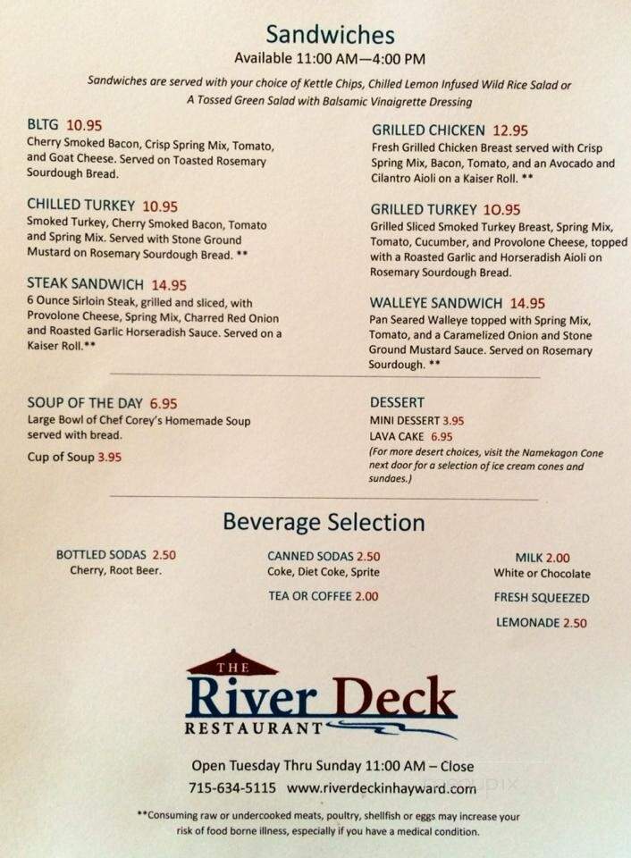 River Deck Restaurant - Hayward, WI