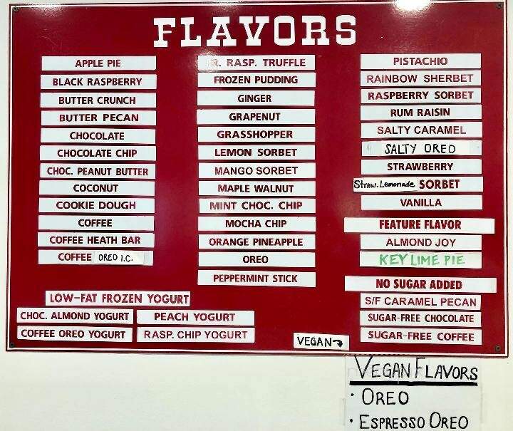 Ice Cream Smuggler - Dennis, MA menu_pic