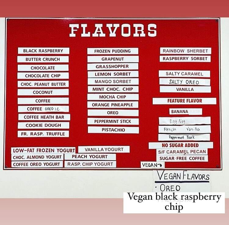 Ice Cream Smuggler - Dennis, MA menu_pic