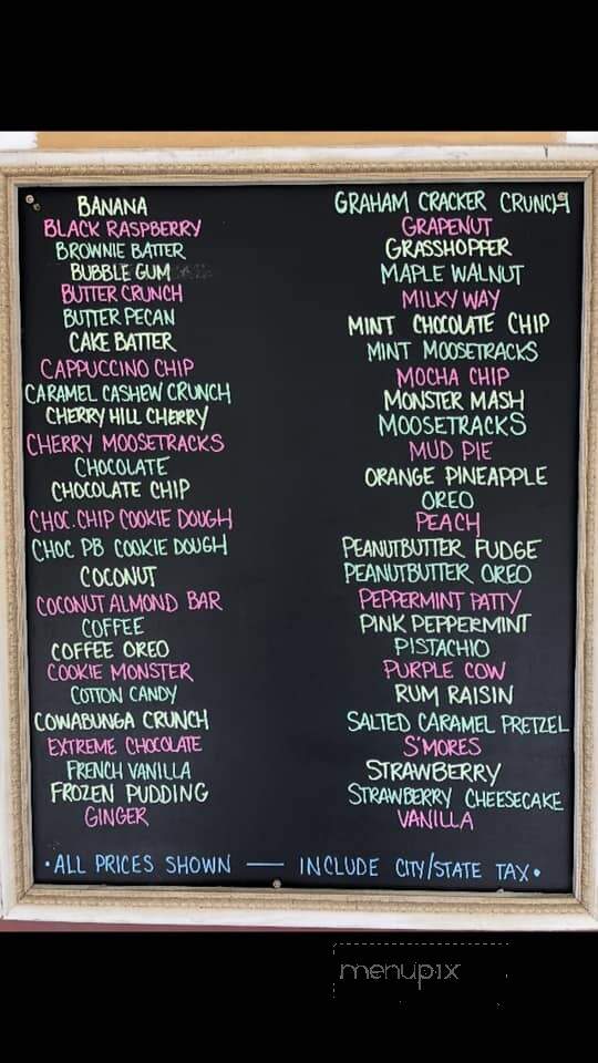 Cherry Hill Ice Cream Too - Townsend, MA menu_pic