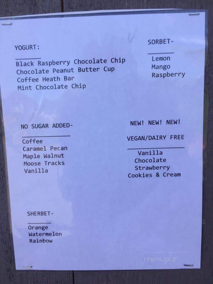 Cherry Hill Ice Cream Too - Townsend, MA menu_pic