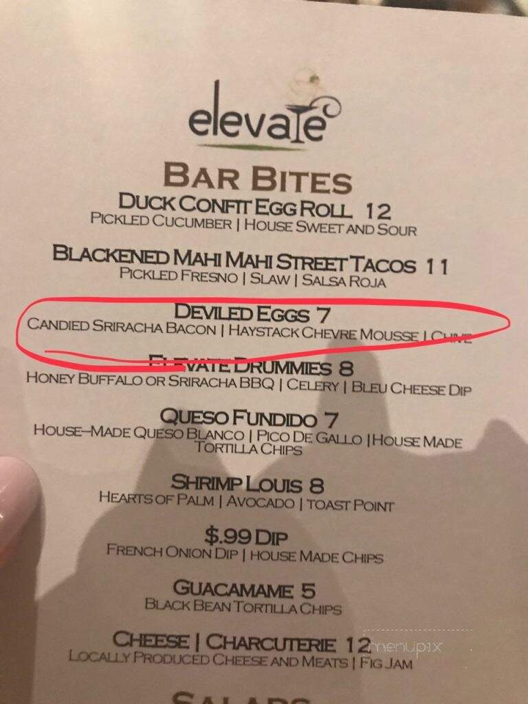 Elevate Lounge - Denver, CO menu_pic