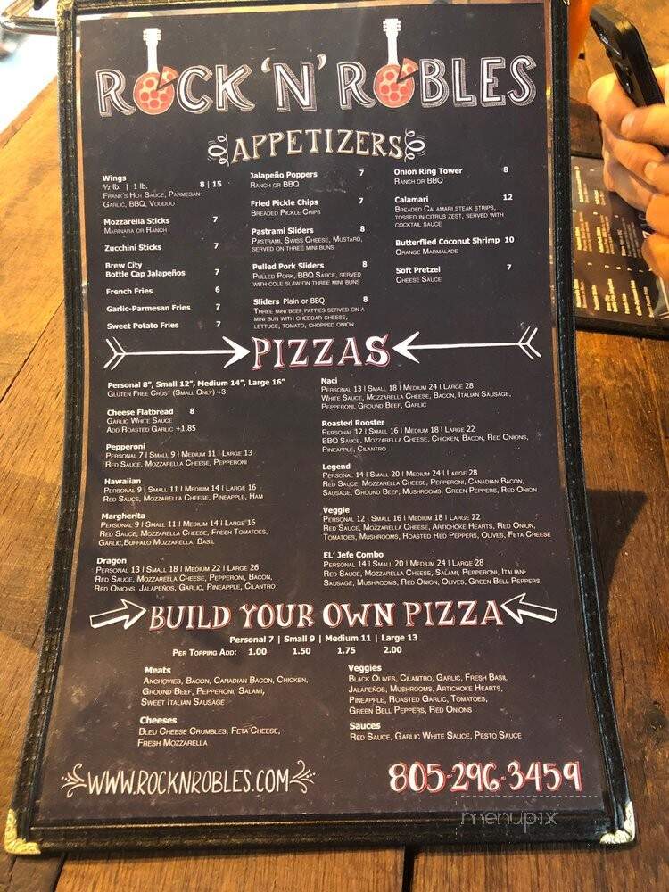 Rock'N' Robles Pizza - Paso Robles, CA menu_pic