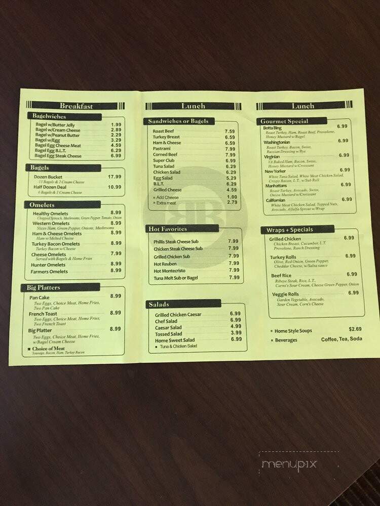 Botta Bing Bagel & Deli - Stafford, VA menu_pic