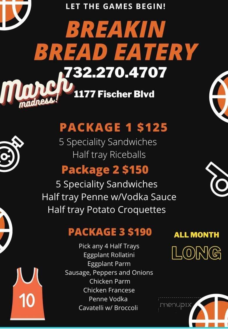 Breakin Bread - Toms River, NJ menu_pic