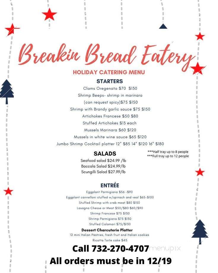 Breakin Bread - Toms River, NJ menu_pic