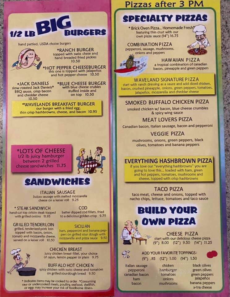 Waveland Cafe West - Booneville, IA menu_pic