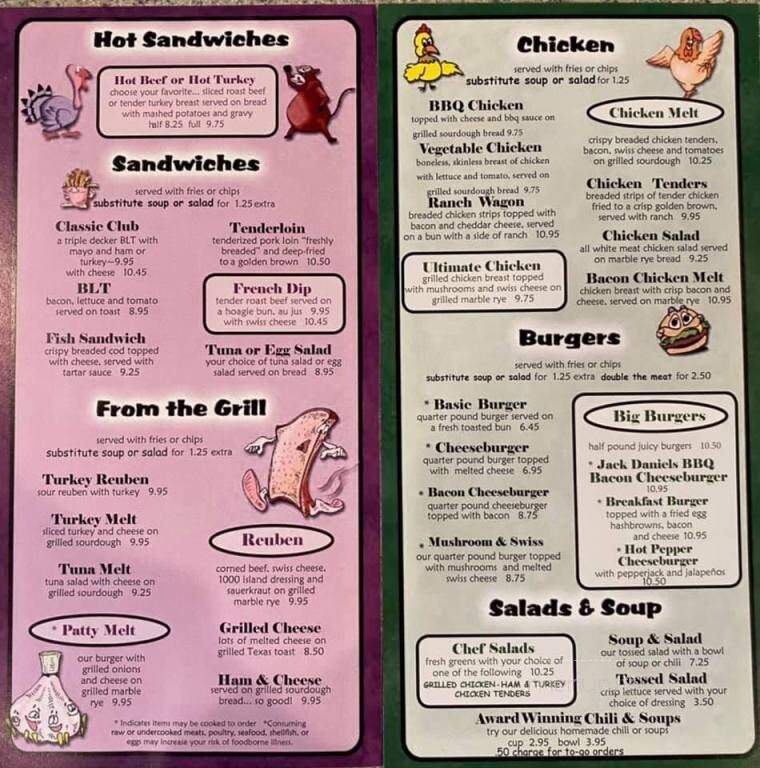 Waveland Cafe West - Booneville, IA menu_pic