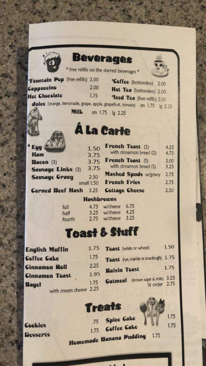 Waveland Cafe West - Booneville, IA menu_pic