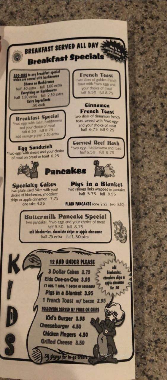 Waveland Cafe West - Booneville, IA menu_pic