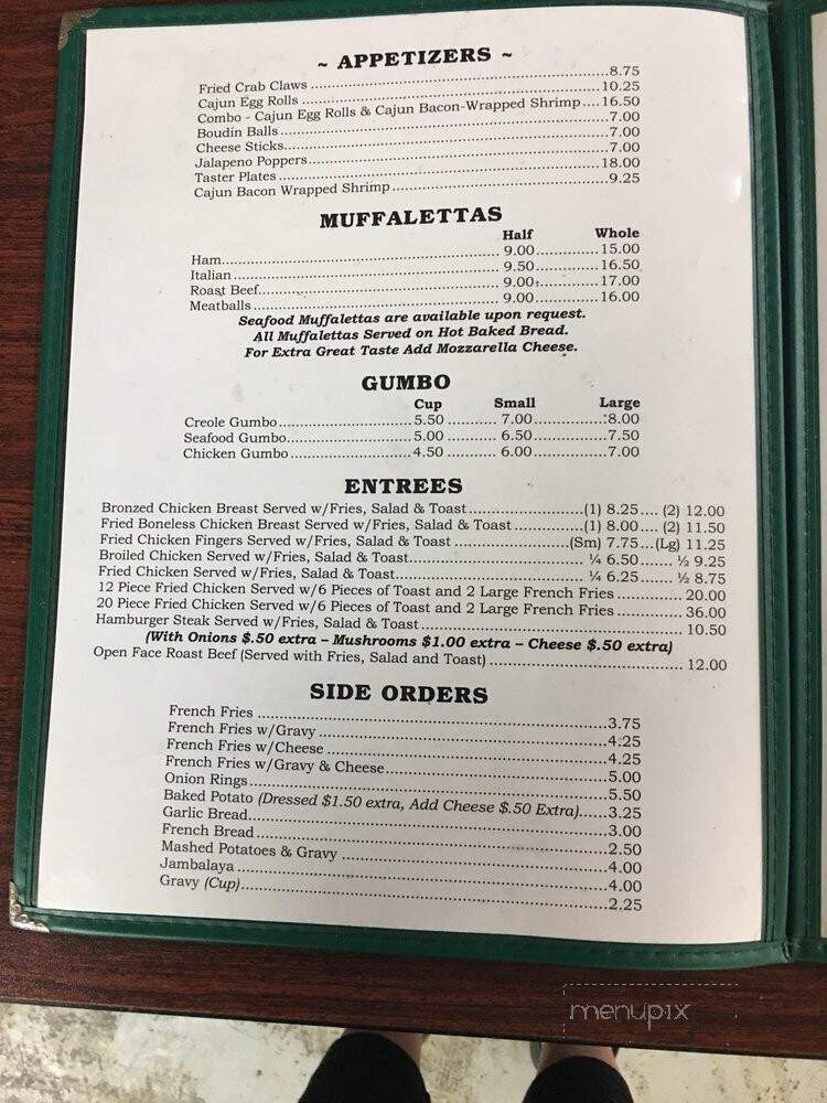 Voleo's Seafood Restaurant - Westwego, LA menu_pic