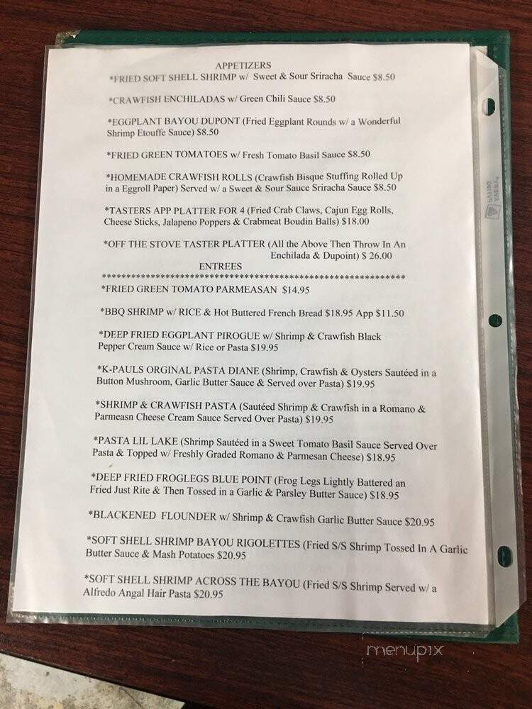 Voleo's Seafood Restaurant - Westwego, LA menu_pic