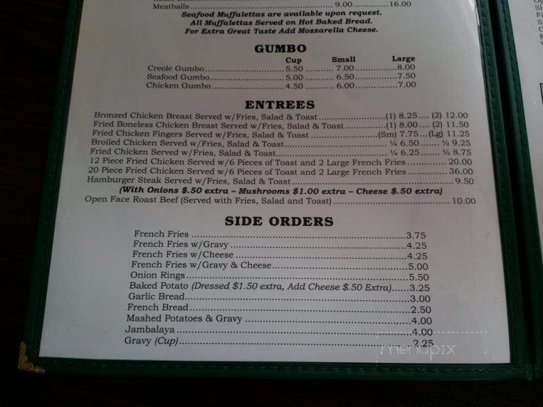 Voleo's Seafood Restaurant - Westwego, LA menu_pic