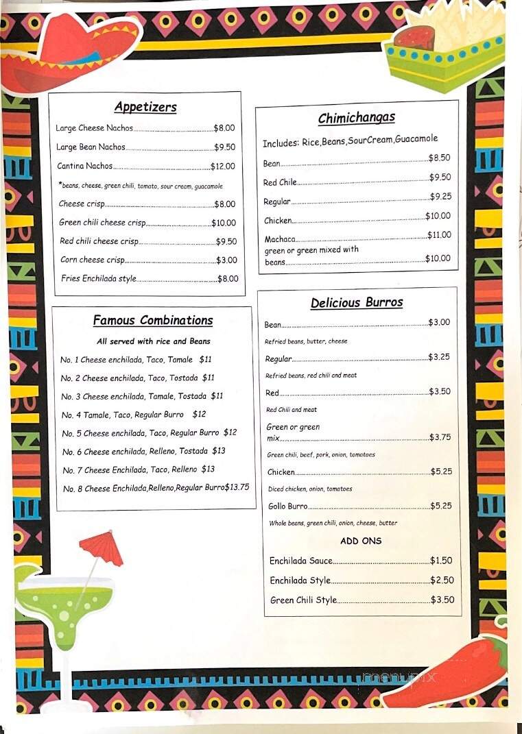 Kari's Copper Cantina - Globe, AZ menu_pic