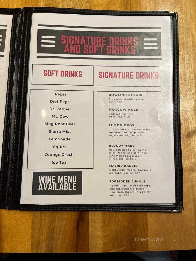 Back Alley Pub and Grill - North Bend, OR menu_pic