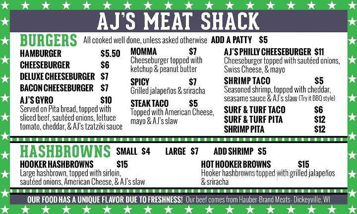 Sandy Hook Tavern - Hazel Green, WI menu_pic