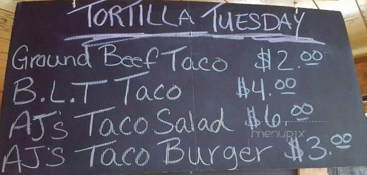 Sandy Hook Tavern - Hazel Green, WI menu_pic