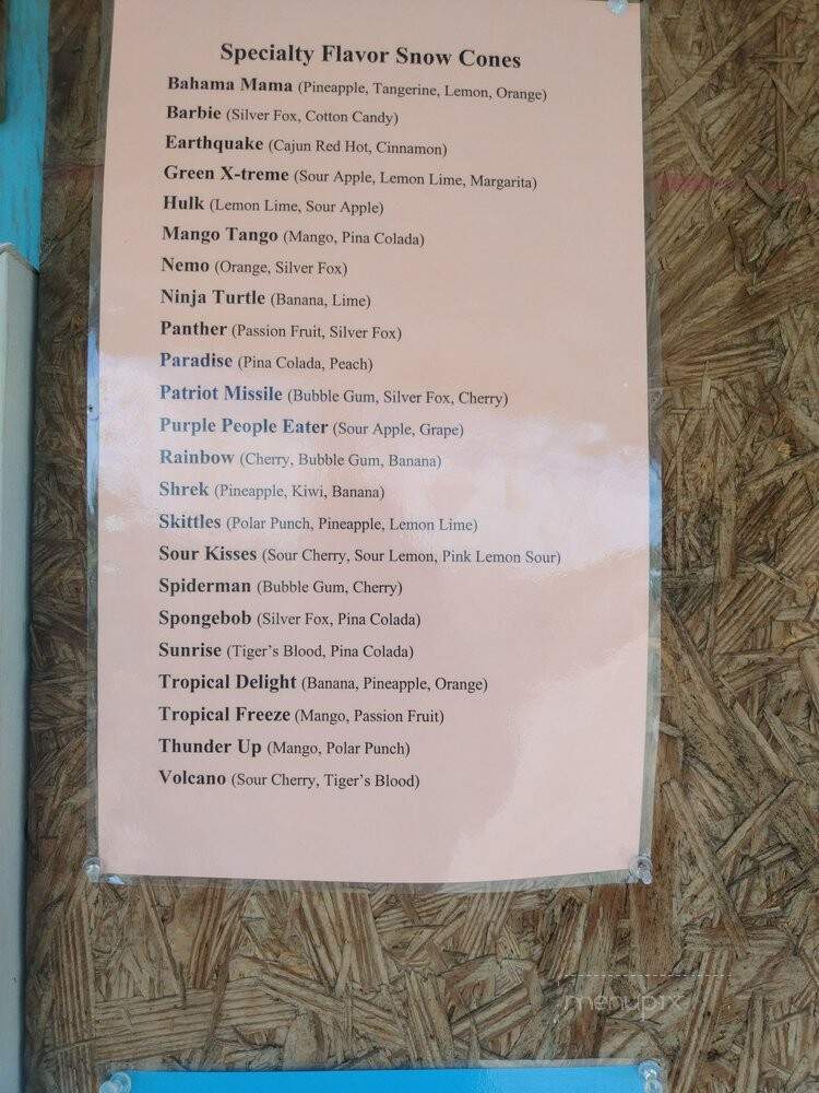 Tropical Freeze - Enid, OK menu_pic