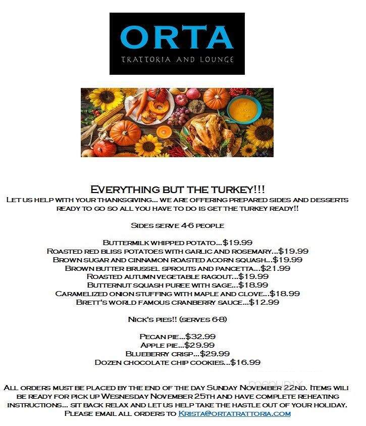 Orta Trattoria and Lounge - Kingston, MA