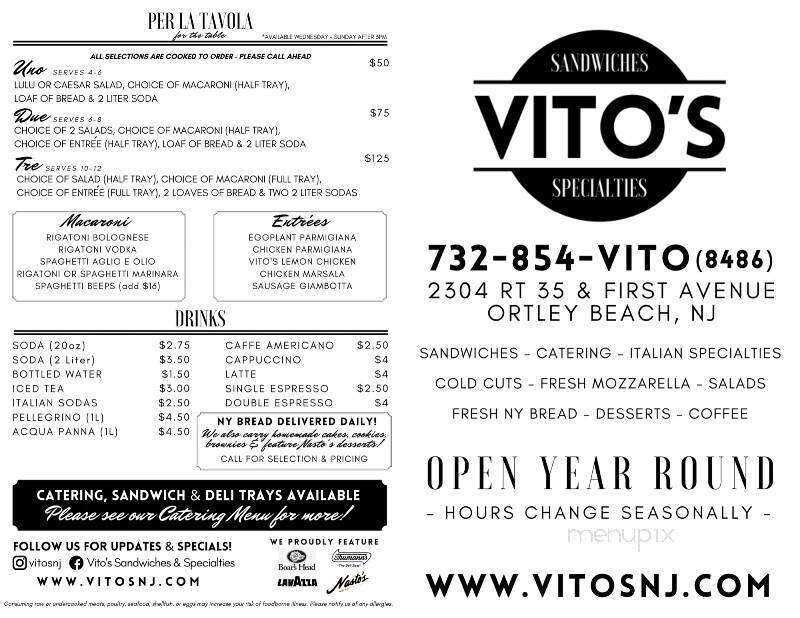 Vito's Sandwiches & Specialties - Ortley Beach, NJ