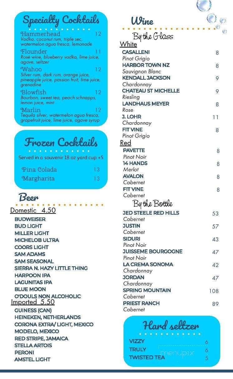 Tipsy Tuna - Hull, MA menu_pic