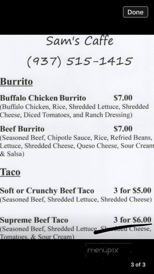 Indian Spring Winery - Sardinia, OH menu_pic