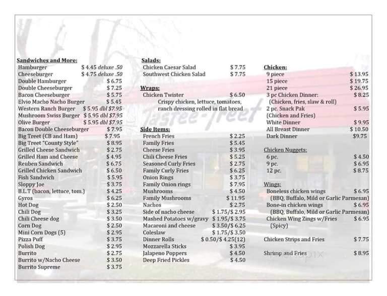 Tastee Treet - Fennville, MI menu_pic