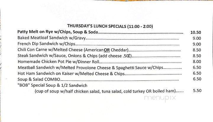 Saville's Diner - Boyertown, PA menu_pic