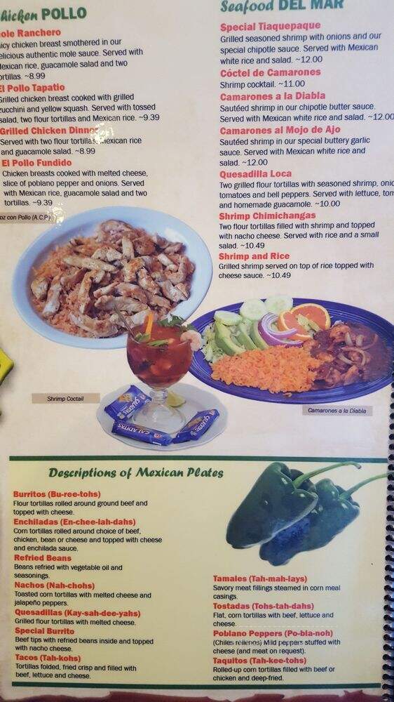 Canelo's Mexican Family Restaurant - Canton, NC menu_pic