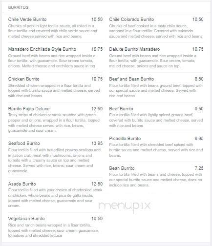 El Sombrero Mexican Restaurant - Lewiston, ID menu_pic