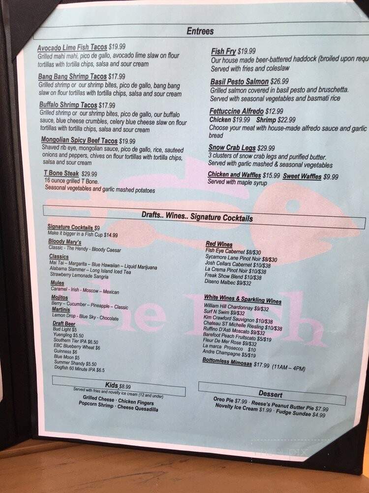 The Fish - Bemus Point, NY menu_pic