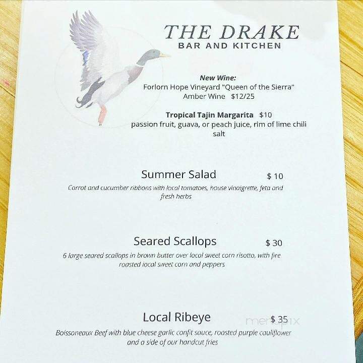 The Drake Bar and Kitchen - Saint Albans City, VT menu_pic