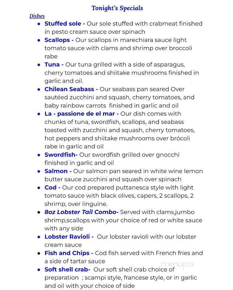Castillo Fresh Seafood Market - Raritan, NJ menu_pic