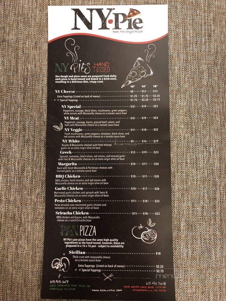 NY Pie - Hendersonville, TN menu_pic