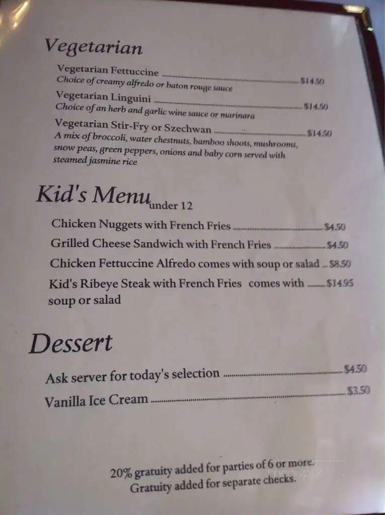 Aspen House Restaurant - Rawlins, WY menu_pic